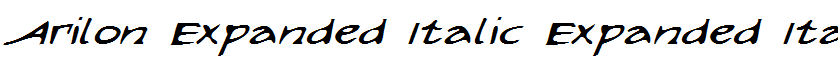 Arilon Expanded Italic Expanded Italic