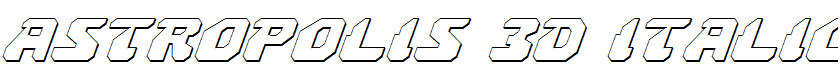 Astropolis 3D Italic Italic
