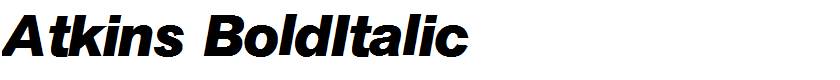 Atkins BoldItalic