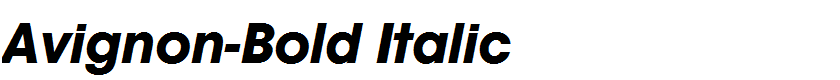 Avignon-Bold Italic