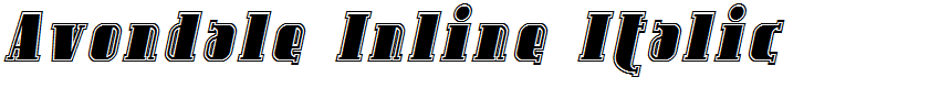 Avondale Inline Italic