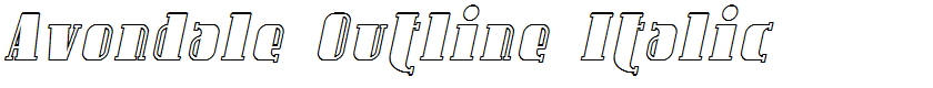 Avondale Outline Italic