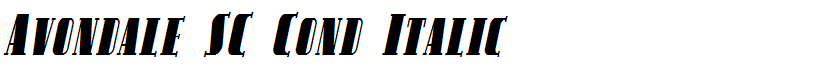 Avondale SC Cond Italic