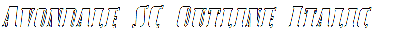 Avondale SC Outline Italic