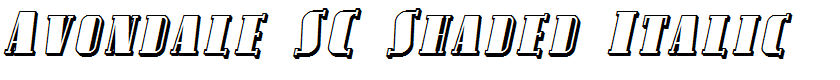 Avondale SC Shaded Italic
