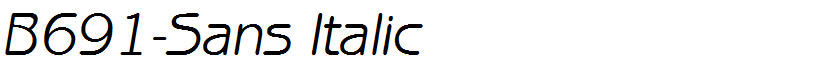 B691-Sans Italic