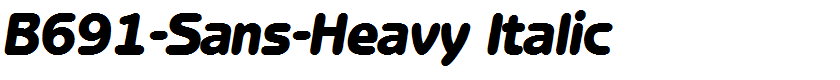 B691-Sans-Heavy Italic