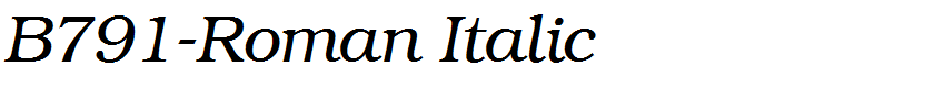 B791-Roman Italic