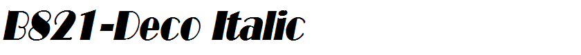 B821-Deco Italic