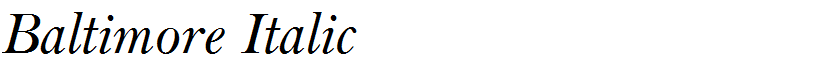 Baltimore Italic
