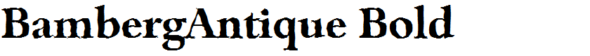 BambergAntique Bold