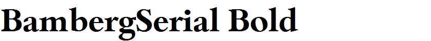 BambergSerial Bold