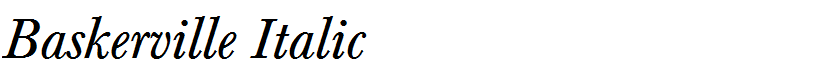 Baskerville Italic