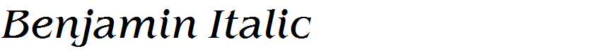 Benjamin Italic