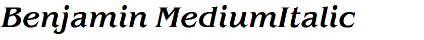 Benjamin MediumItalic