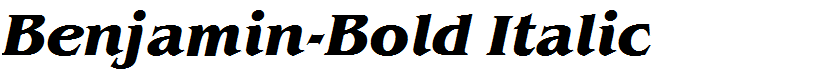 Benjamin-Bold Italic