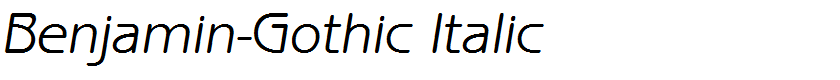 Benjamin-Gothic Italic