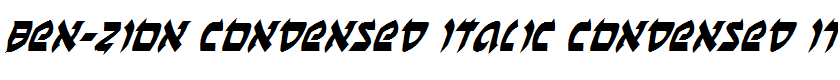 Ben-Zion Condensed Italic Condensed Italic