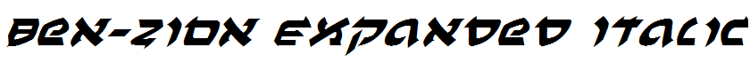 Ben-Zion Expanded Italic Expanded Italic