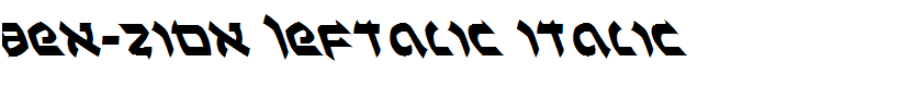 Ben-Zion Leftalic Italic