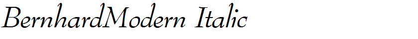 BernhardModern Italic