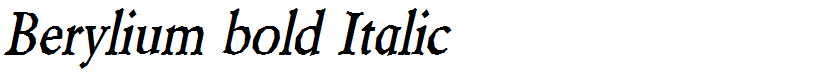 Berylium bold Italic