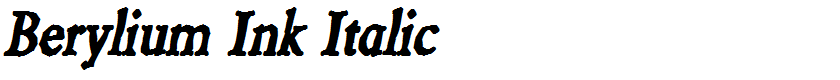 Berylium Ink Italic