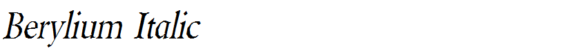 Berylium Italic