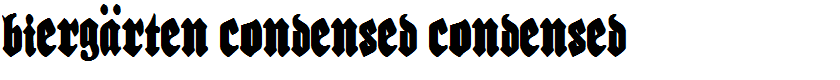 Biergärten Condensed Condensed