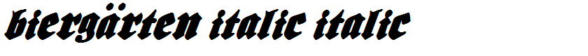 Biergärten Italic Italic
