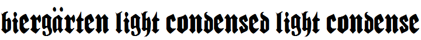 Biergärten Light Condensed Light Condensed
