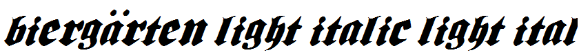 Biergärten Light Italic Light Italic