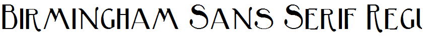 Birmingham Sans Serif Regular