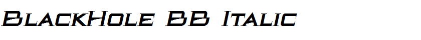 BlackHole BB Italic