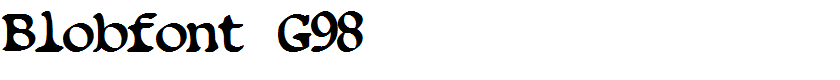 Blobfont G98
