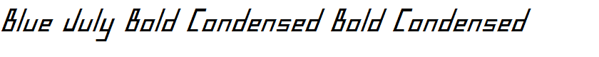 Blue July Bold Condensed Bold Condensed
