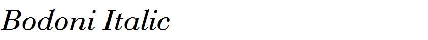 Bodoni Italic