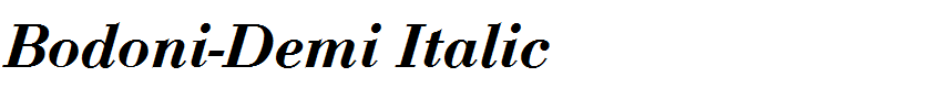 Bodoni-Demi Italic