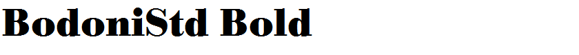 BodoniStd Bold