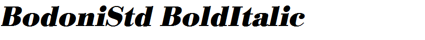 BodoniStd BoldItalic