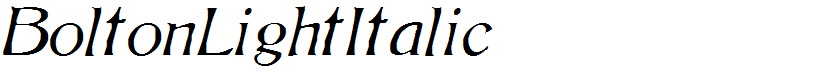 BoltonLightItalic