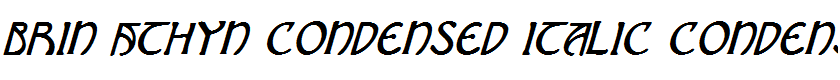 Brin Athyn Condensed Italic Condensed Italic