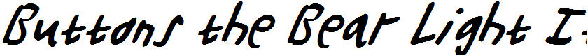 Buttons the Bear Light Italic Light Italic