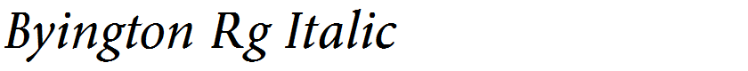 Byington Rg Italic