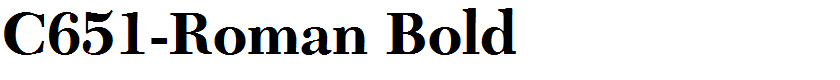 C651-Roman Bold