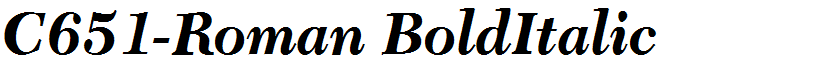 C651-Roman BoldItalic