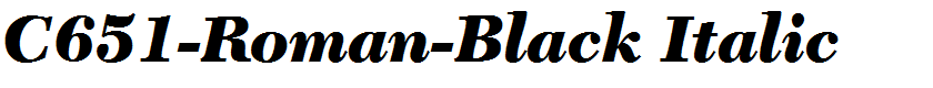 C651-Roman-Black Italic