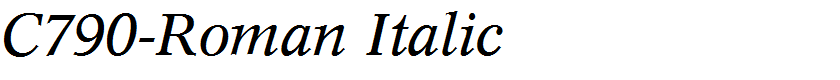C790-Roman Italic