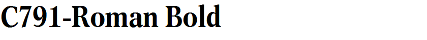 C791-Roman Bold