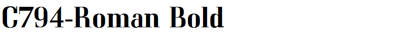C794-Roman Bold